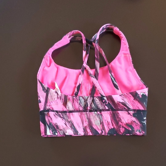 lululemon athletica Pink and Black Patterned Sports Bra - Picture 2 of 4